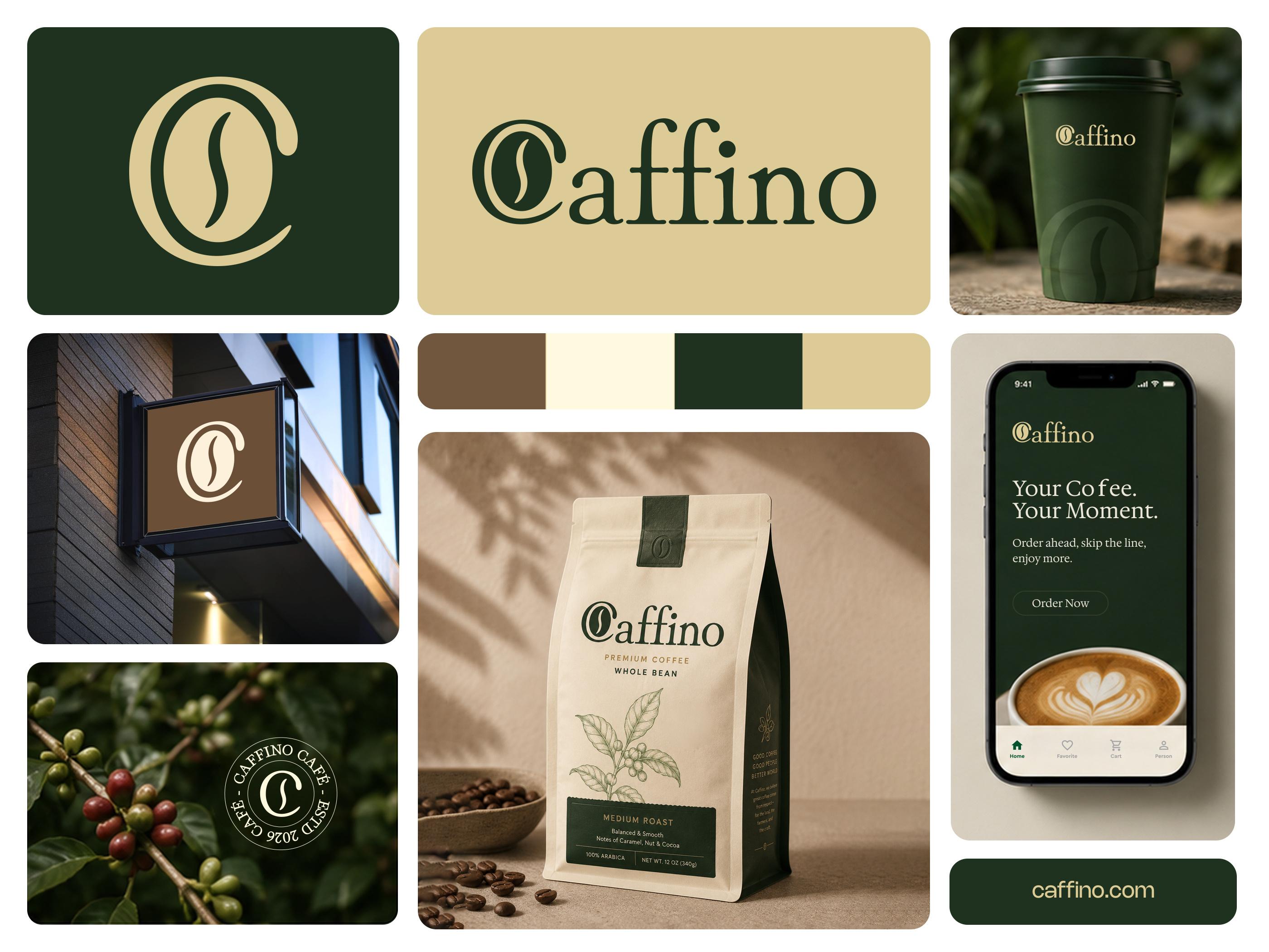 Example of Premium Coffee Logo & Brand Identity