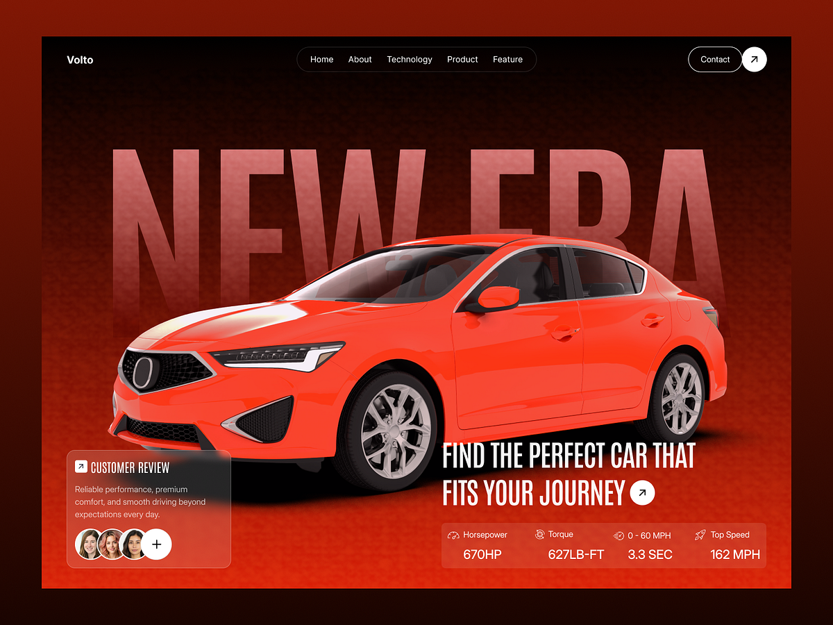 Volto | Electric Car Web Design Figma