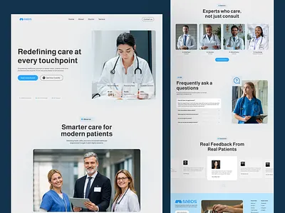 MEDS- A Modern Healthcare Website Design clean ui doctors healthcare landing page medical website modern design responsive design ui ux webdesign