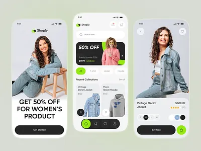 Modern Fashion E-Commerce Mobile App UI Design add to cart app design brands clothing creative design dribbble ecommerce fashion figma ios marketplace app minimal ui mobile app online shopping popular shop shopping shopping experience ui ux
