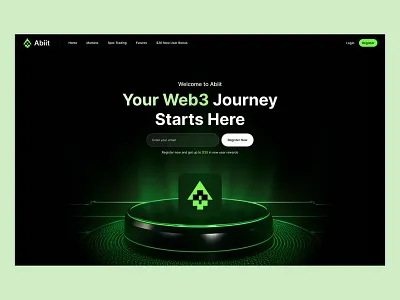 Crypto Landing Page blockchain crypto cryptocurrency dark design fintech futuristic homepage market product token trading ux design web web3