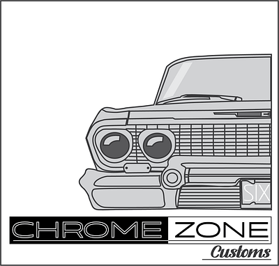 Chrome Zone Customs branding design graphic design icon illustration logo vector