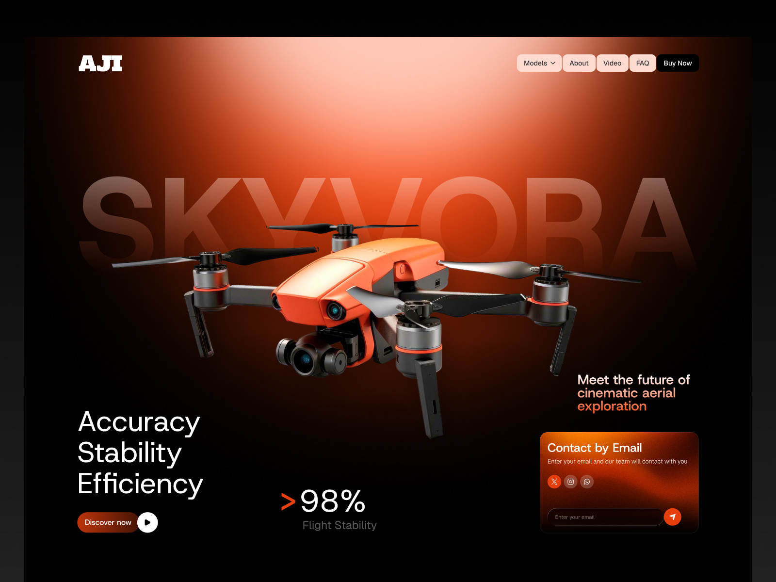 Example of Drone E-commerce Website Design