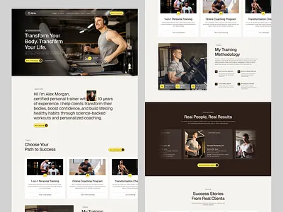 Fitness Coach Website- Athlo design fitness fitness assistant gym website landing page minimal website modern website ui web design weightloss