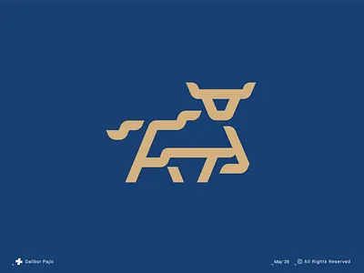 Ironhorn Capital Bull Logo Mark animal branding business finance fund geometry graphic design icon investing logo market minimal money private equity stocks strategy strong trading venture capital visual identity