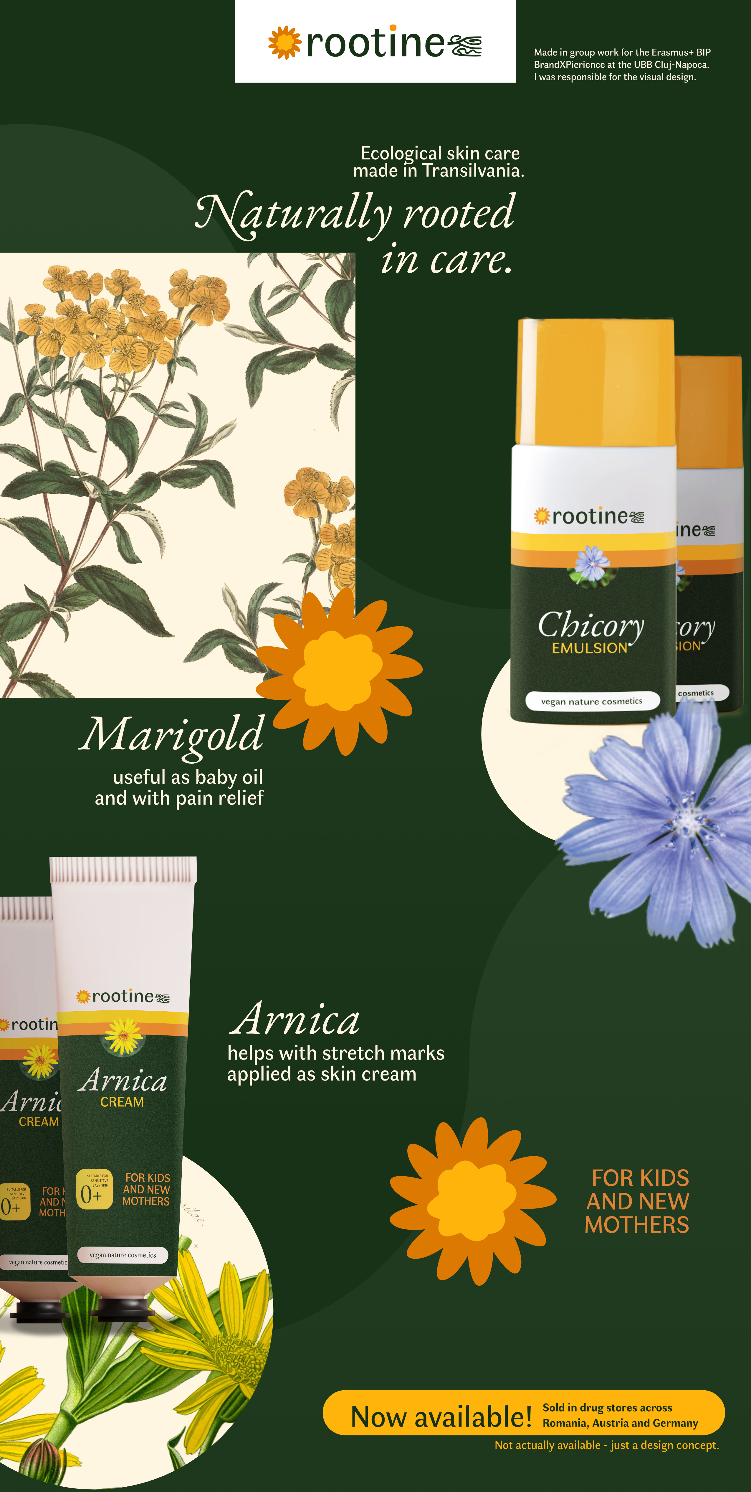 Natural Skincare—Erasmus+ Branding Project branding cosmetics floral natural packaging skincare