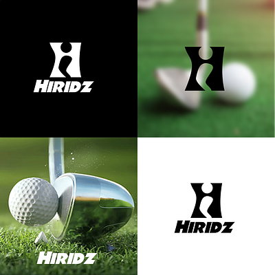 Lettermark Logo Design from Letter H, Golf Ball Bat branding design flat golf golf ball golf bat golf logo illustration lettermark logo minimal typography wordmark logo