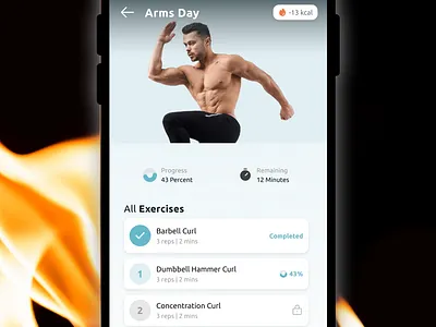 Health & Fitness App Concept app mockup appdesign behance cleanui dashboard dribble figma fitness fitness tracking fitness ui fitnessapp healthapp mobile app design mobileapp mobileui mockup ui design uidesign ux design workout