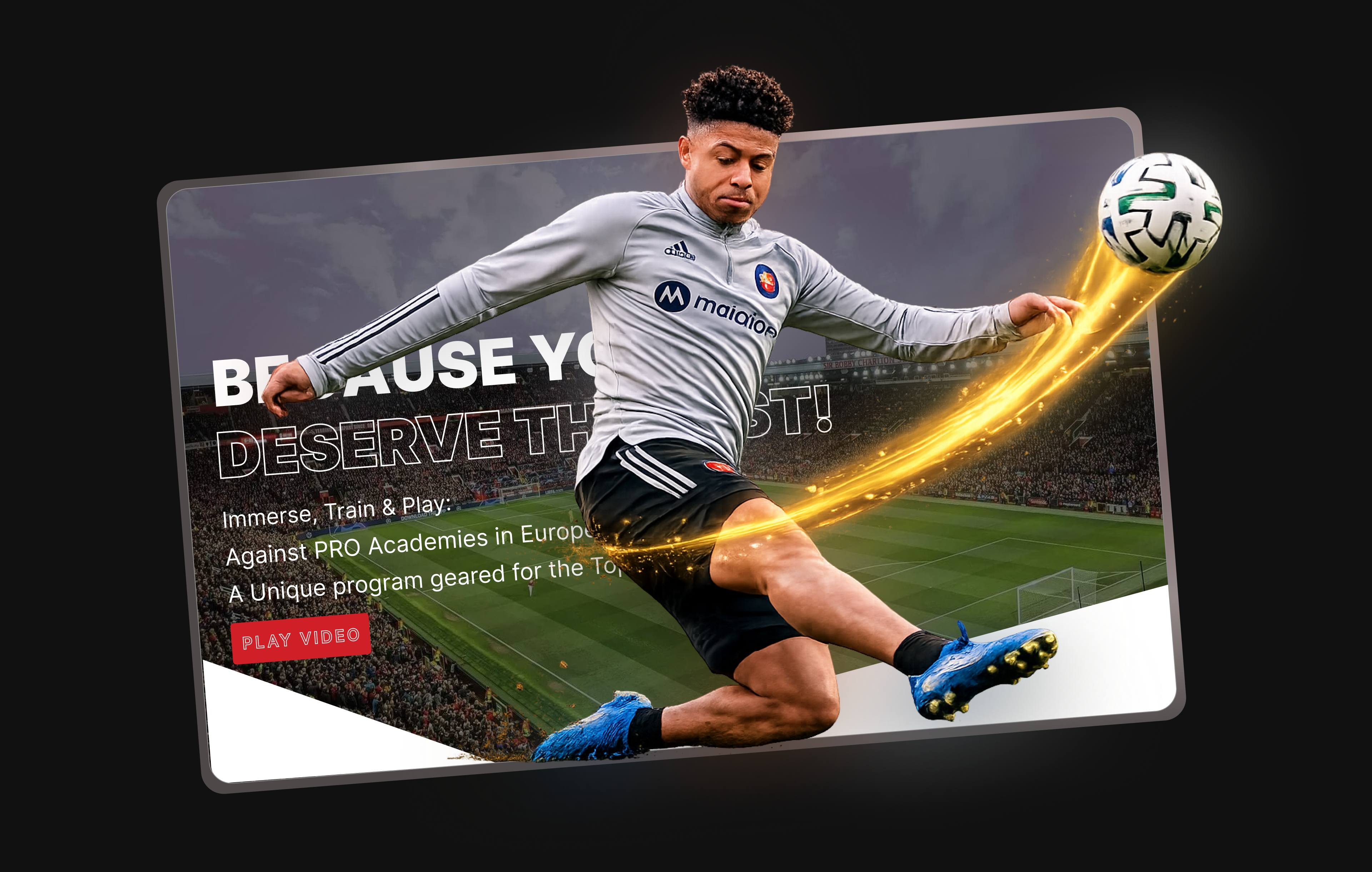 Global Soccer Development | Sports Training & Academy Platform U dashboard figma football landing page soccer sports academy sports website training platform ui ux design web design