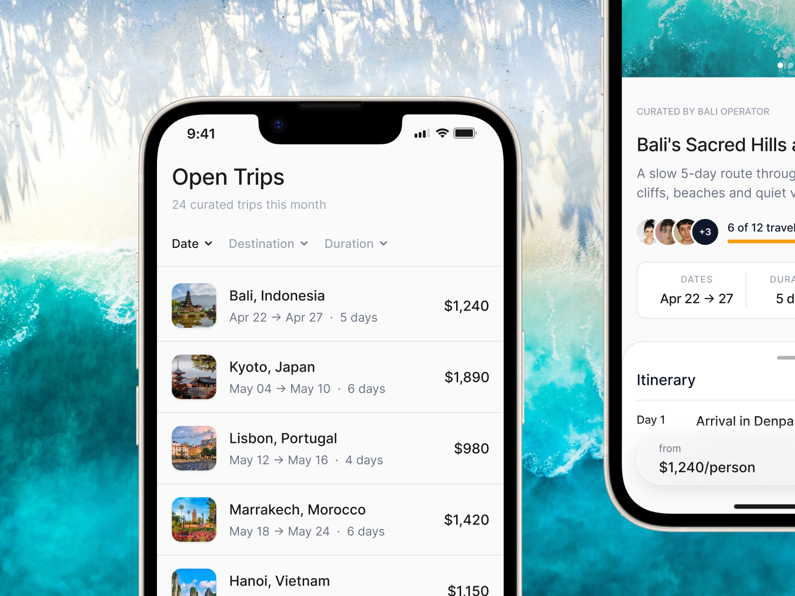 AI Travel Planner App - Open Trip ai travel app ai travel planner app app design itinerary planning lifestyle app mobile app design mobile ui open trip open trip app travel app travel booking travel community travel mobile app travel planner travel tech trip discovery trip planner ui design
