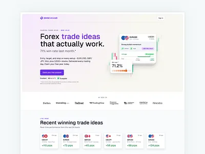 Edge Hound - Forex Landing Page currency pair forex forex landing page forex platform forex trade forex trading forex website investing investment app investment platform market research saas landing page trade idea trade ideas trade signal trading app trading landing page trading platform