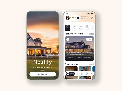 Real Estate Mobile App UI/UX Design app ui clean ui figma design housing app mobile app design mobile ui modern ui product design property app property listing real estate app real estate ui uiux design ux design