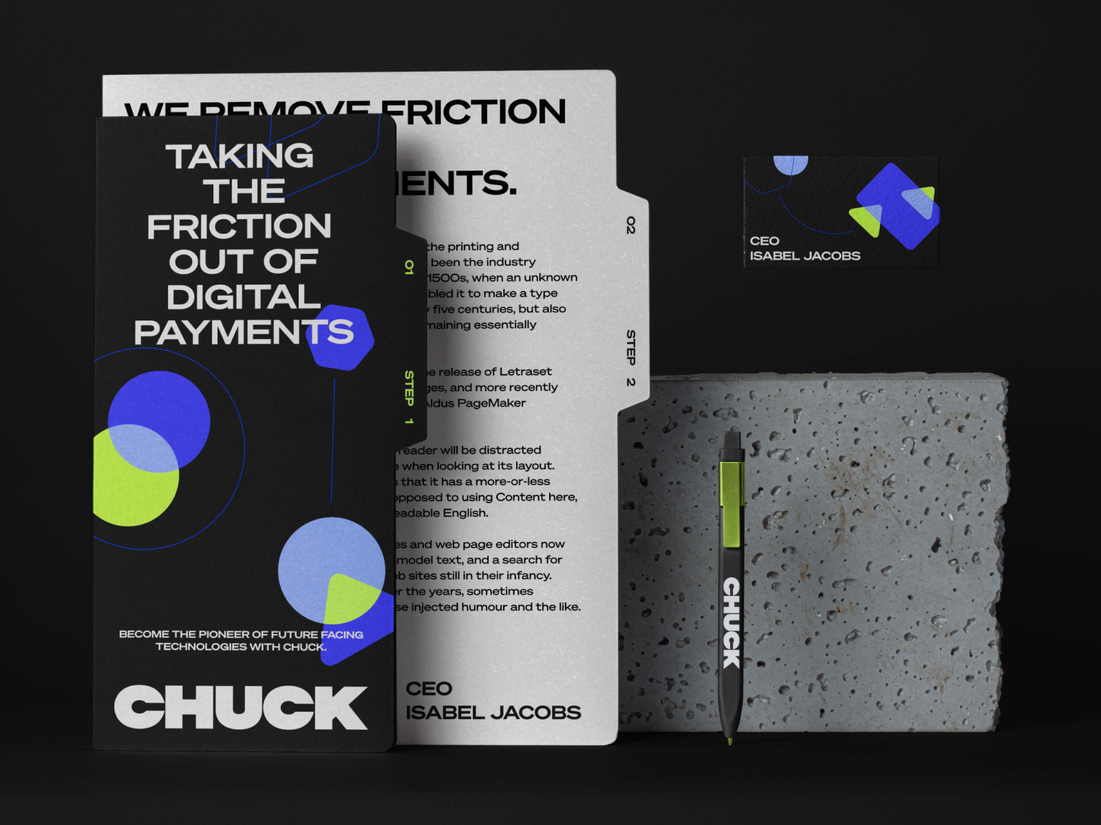 Chuck Branding — fintech startup brand identity 3d bank brand brand identity branding color pallette concept creative design fintech graphic design identity illustration logo merch typography