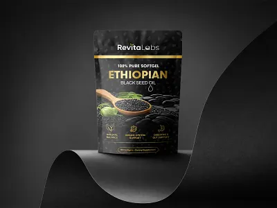 Ethiopian Black Seed Oil Pouch Packaging Design black sheed oil branding ethiopian label design landing page packaging packaging design packaging mockup packagingdesign pouch pouch design pouch packaging design print ui uiux web web design website website design wordpress
