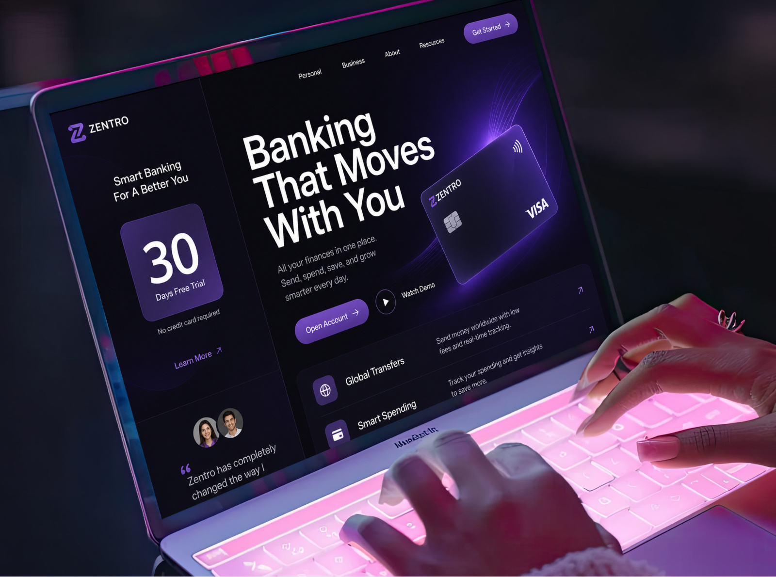 Digital Banking Website Design banking app banking website dark interface digital banking digital wallet finance dashboard finance ui financial technology fintech minimal interface mobile banking modern dashboard neon ui payment platform smart banking transaction tracking uiux design user experience