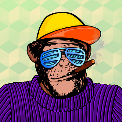 Cool Chimp digitalart illustration nfts smoked smokeychimpnft
