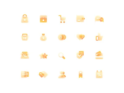 E-Commerce Glassmorph Icons 3d icons app design clean ui creative ui digital store e commerce icons frosted glass glassmorphism graphic assets interface elements minimalist icons modern ui online shop premium icons shopping icons transparent design ui icons vector icons visual assets web design