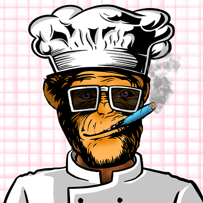 Chef Chimp digitalart illustration nfts smoked smokeychimpnft