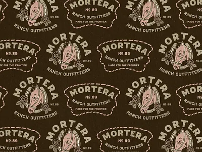 MORTERA artwork branding design graphic design horse illustration retro design vintage vintage design western