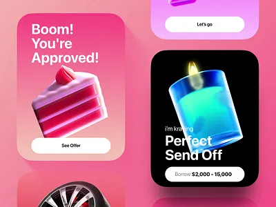 Kraving Mobile app design Cards icons [2-6] 3D animation 3d 3d animation animation app app design cards ecomerce finance fintech icon icons loans mobile mobile app mobile app design mobileapp ui uiux ux