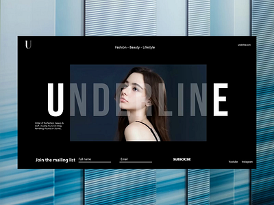 Dasha Taran x Underline Fashion-Beauty-Lifestyle Web Design app beauty branding design fashion graphic design illustration lifestyle logo model typ typography ui ux vector web webdesign website