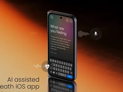 AI Assisted heath ios app design ai application ai assitant animation branding graphic design healthtech heath app design ios mobile app ui ux design