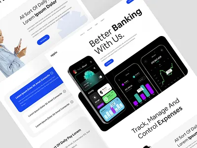 App landing page app design app landing banking design platform fahema home page interaction landing page landing page design mobile app mobile banking app product saas user experience visual identity web web design web3 webdesign website website design