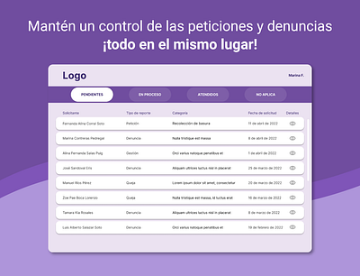 Denuncia ciudadana - Aplicación web design ui ux