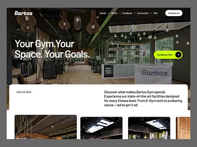 Bartos - Gym and Fitness Web Design exercise website fitness training fitness website gym website health interface landing page landing page design service website sports sports website ui design ux design wavespace web design web ui website workout yoga