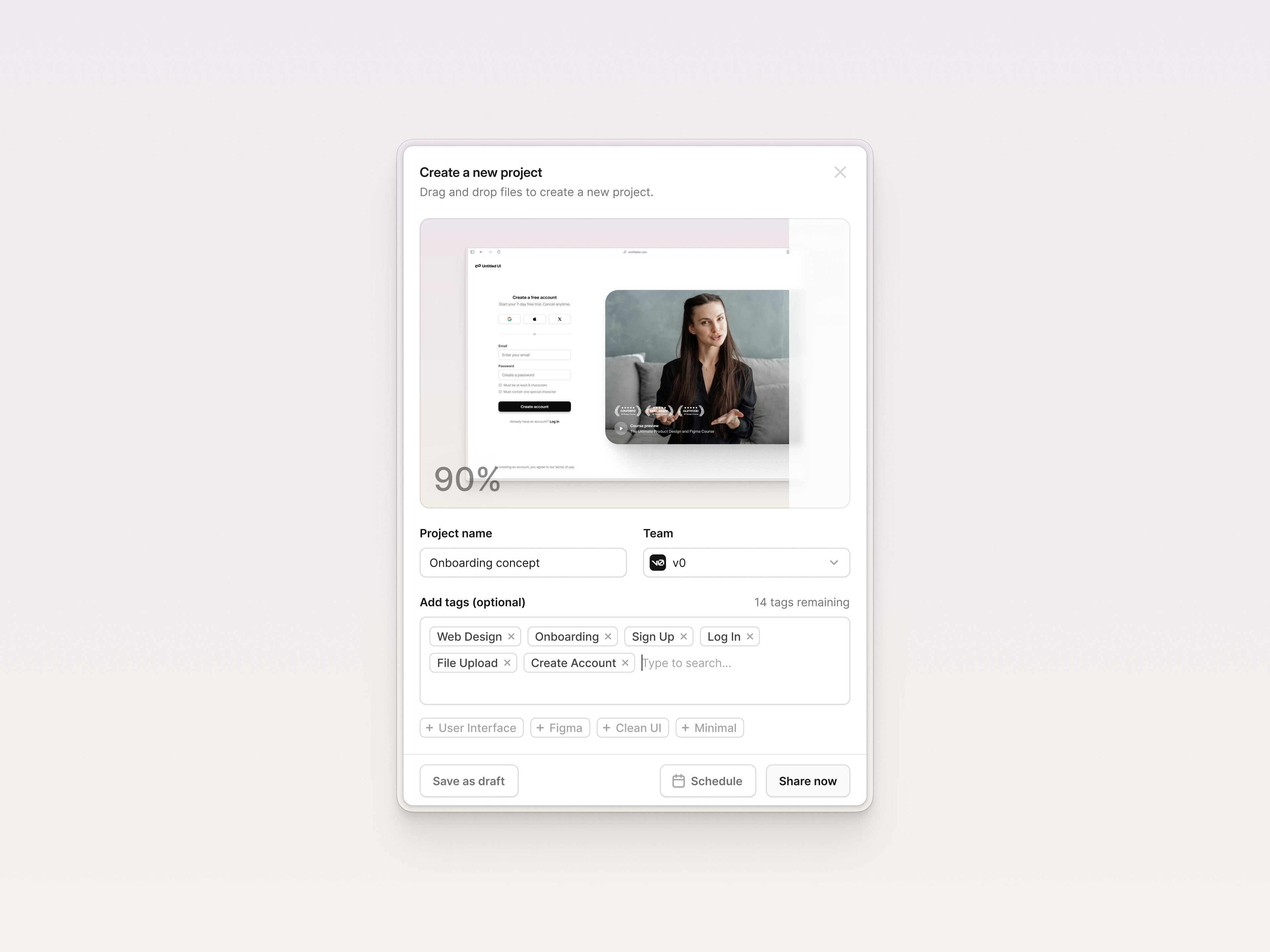 Create a new project — Untitled UI
