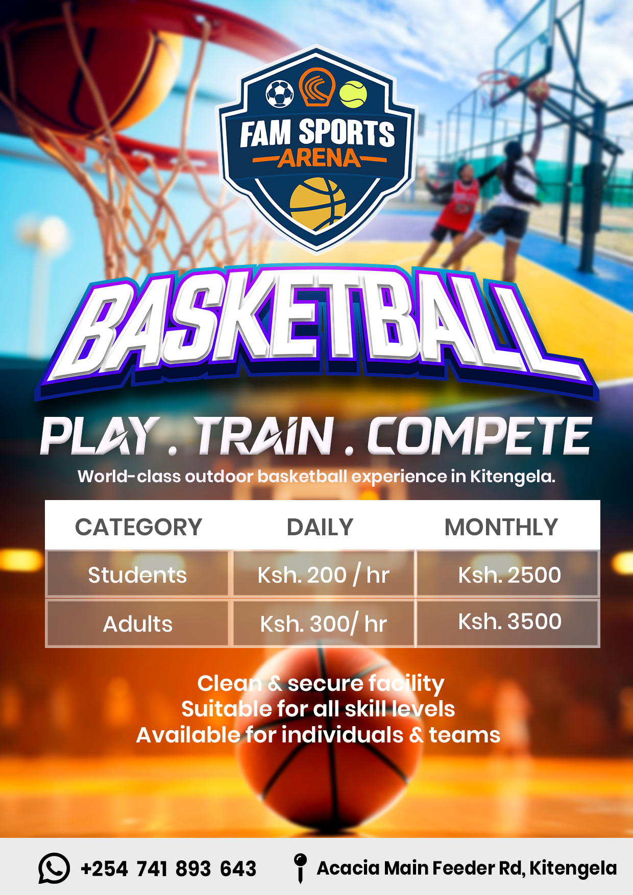 Basketball Flyer for Fam Sports Arena basketballflyer sportsflyer