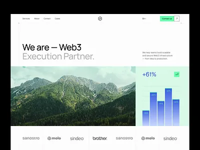 Design for WEB3 company agency agency site agency website branding company creative design hero section homepage interface landing page modern tech tech company ui ux web3 web3 design webdesign website