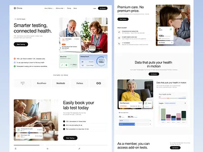 Telehealth - Lab Test Landing Page Design healthcare checkup healthcare website hire agency hire designer lab report lab test landing page design medical website medicine lab online health test product design superpower website telehealth telehealth website telemedicine test reports top agency website