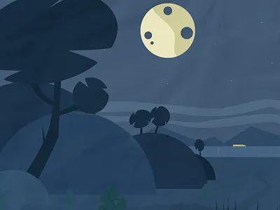 Nighttime illustration illustrator nighttime scene still vector
