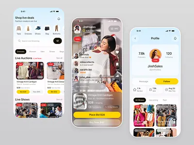 Whatnot - E-commerce Live Shopping & Streaming App app design app redesign auction app buyer app e commerce easy shopping live app live marketplace app live selling live selling app live streaming marketplace mobile mobile app online selling online shopping seller app shopping social commerce app video streaming app