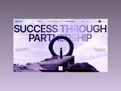 CPA Network Landing Page — Dark UI Design | Up&Up Partners affiliate affiliate marketing agency cpa cpa network dark ui design gambling igaming landing page marketing ui webdesign website