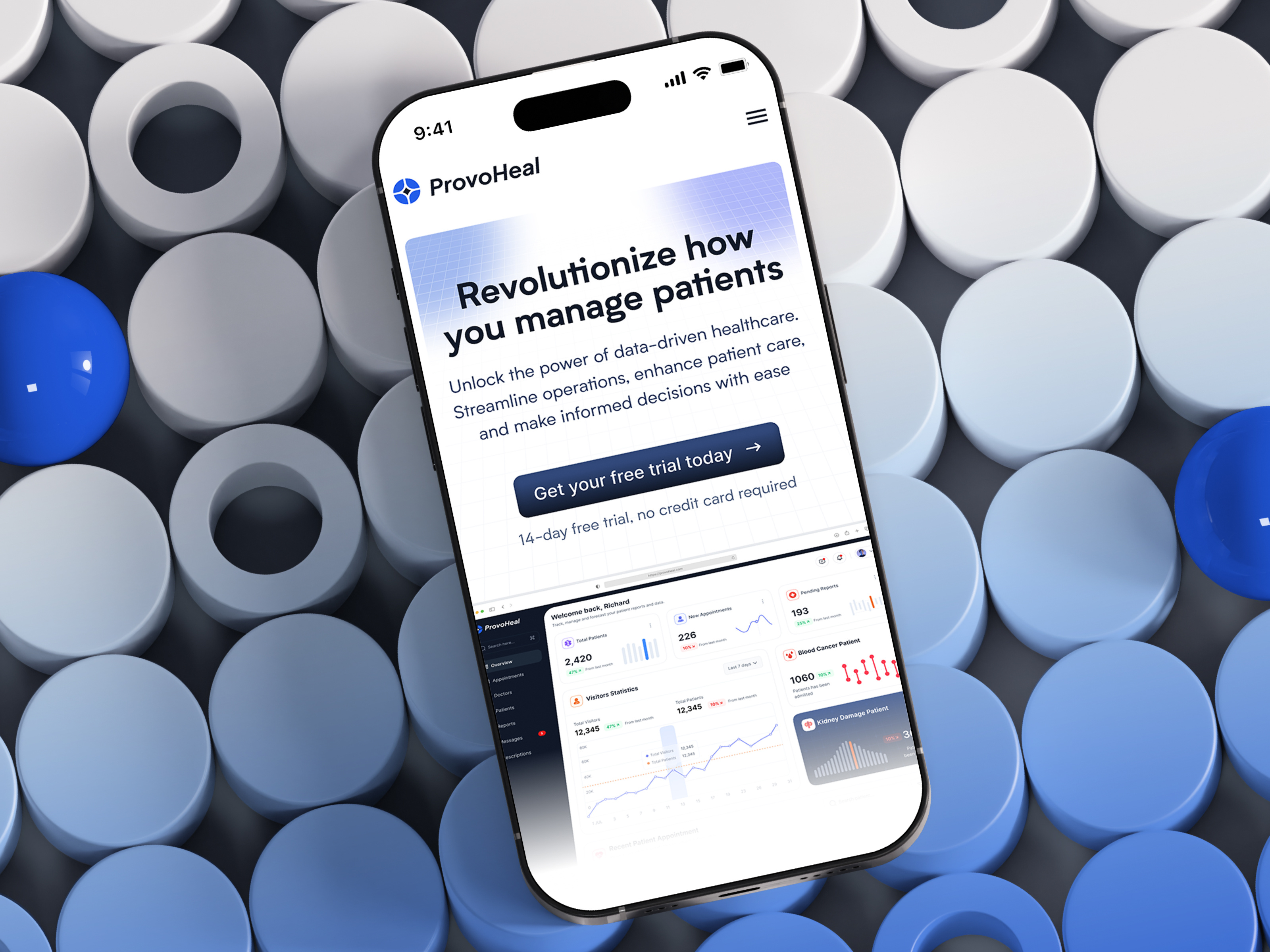 Example of Patient Management — Mobile Responsive
