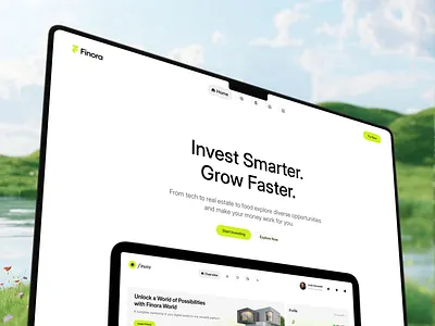 Finora | SaaS Landing Design app ui design branding conversiondesign datavisualization design financeweb financewebdesign fintech fintechdesign investment investorlandingpage landingpagedesign motion graphics productdesign saasdesign sleekostudio ui ux wealthmanagement