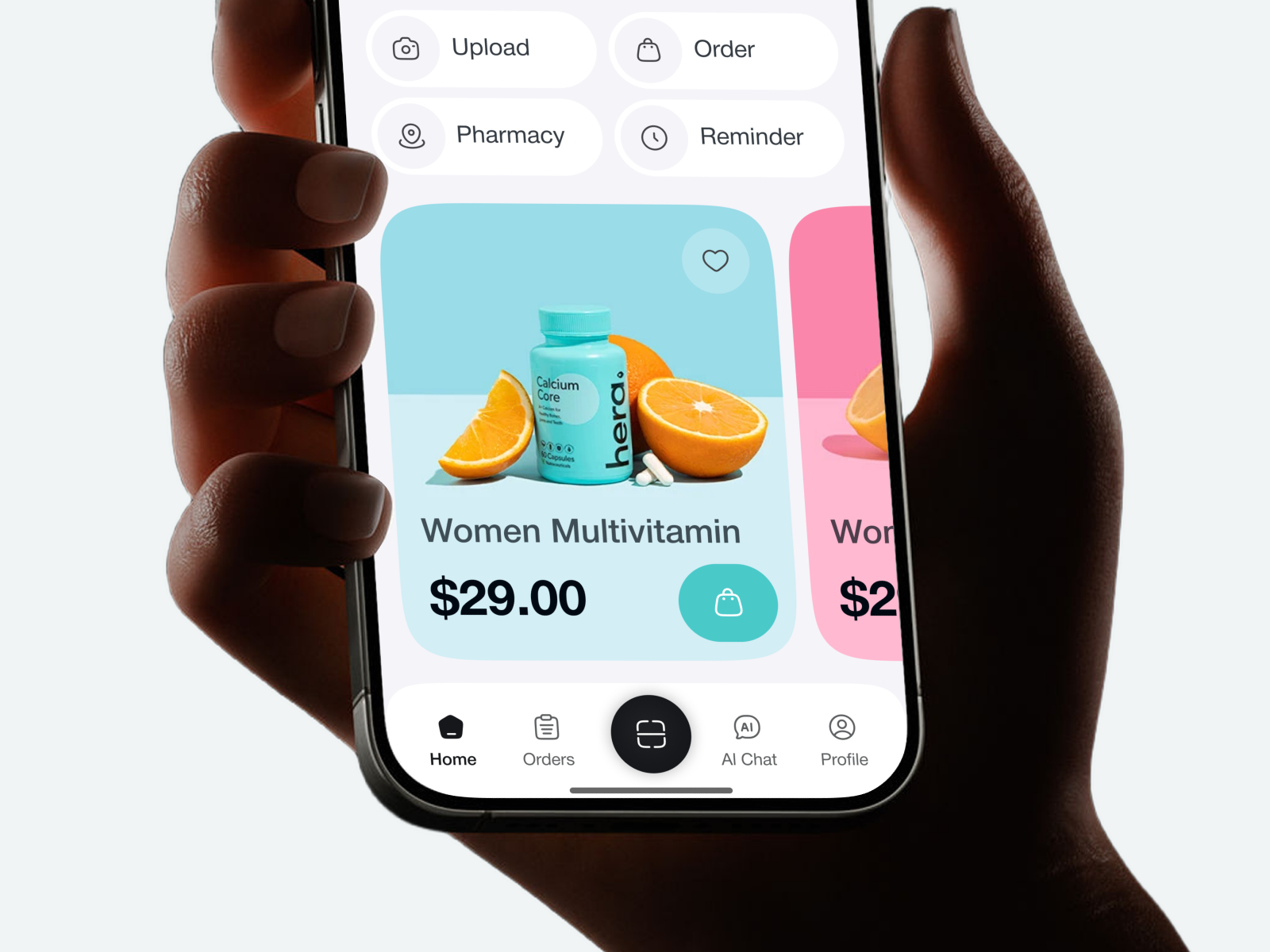Hera – Smart Healthcare & Pharmacy App UI/UX Design app design app ui digital product dtc brand health app mobile app mobile app design mobile ui product design shopify design startup design supplements ui ux ui ux design ux design