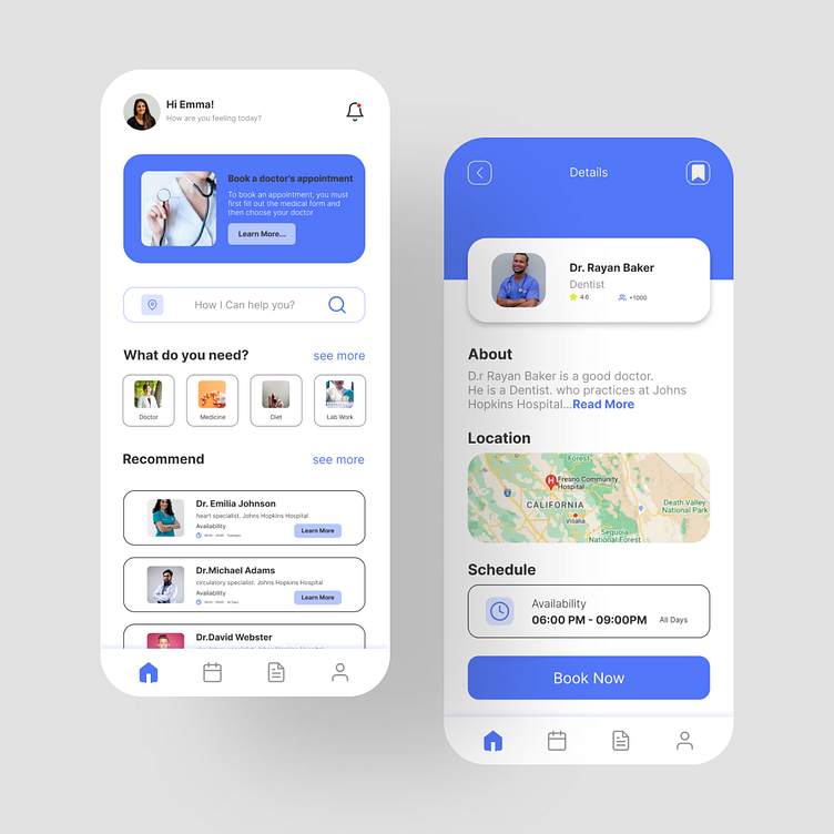 Healthy care App by Elahe Meghdadiyan on Dribbble