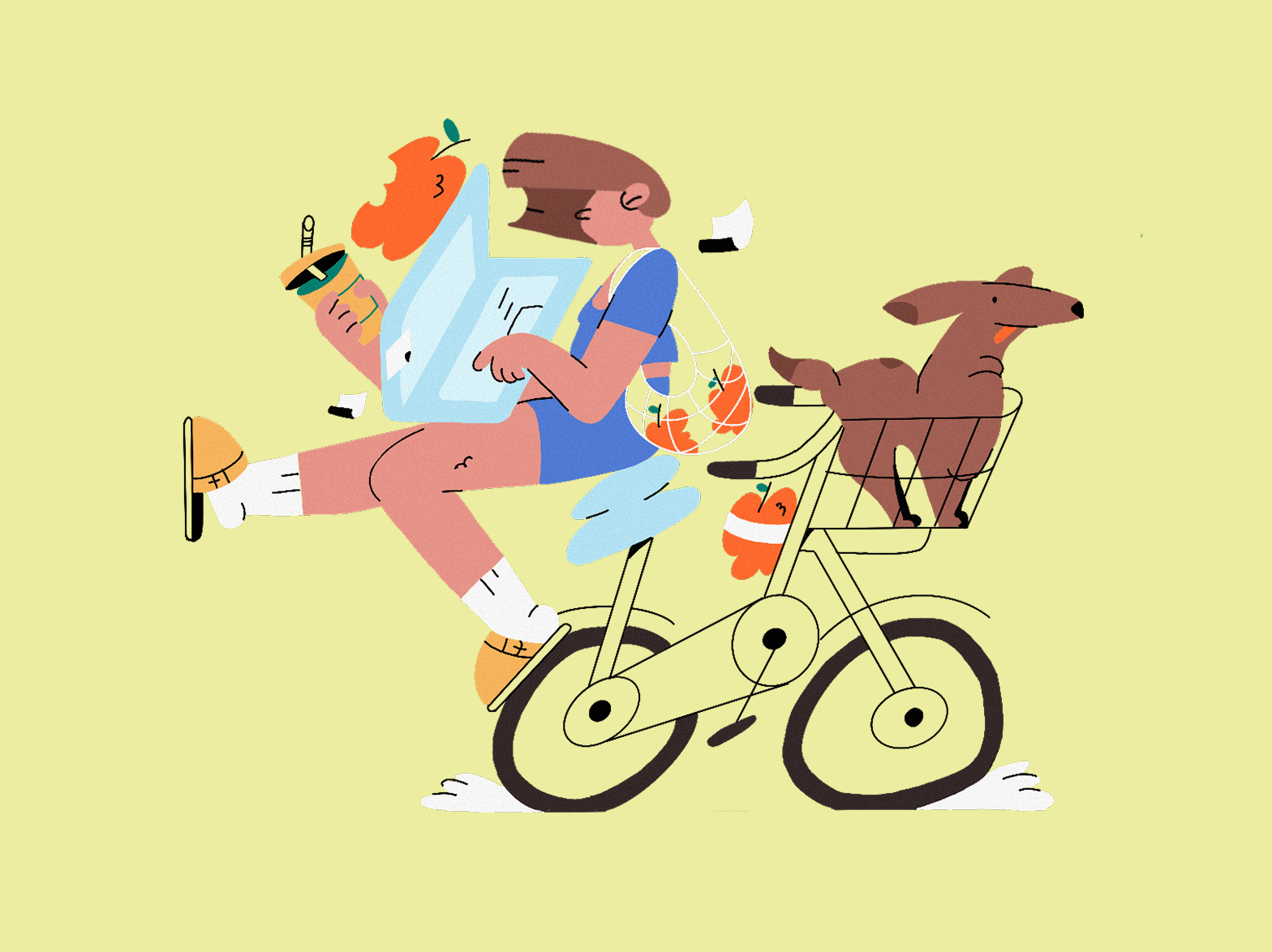 A Normal Day in Amsterdam. Editorial & Web Illustration