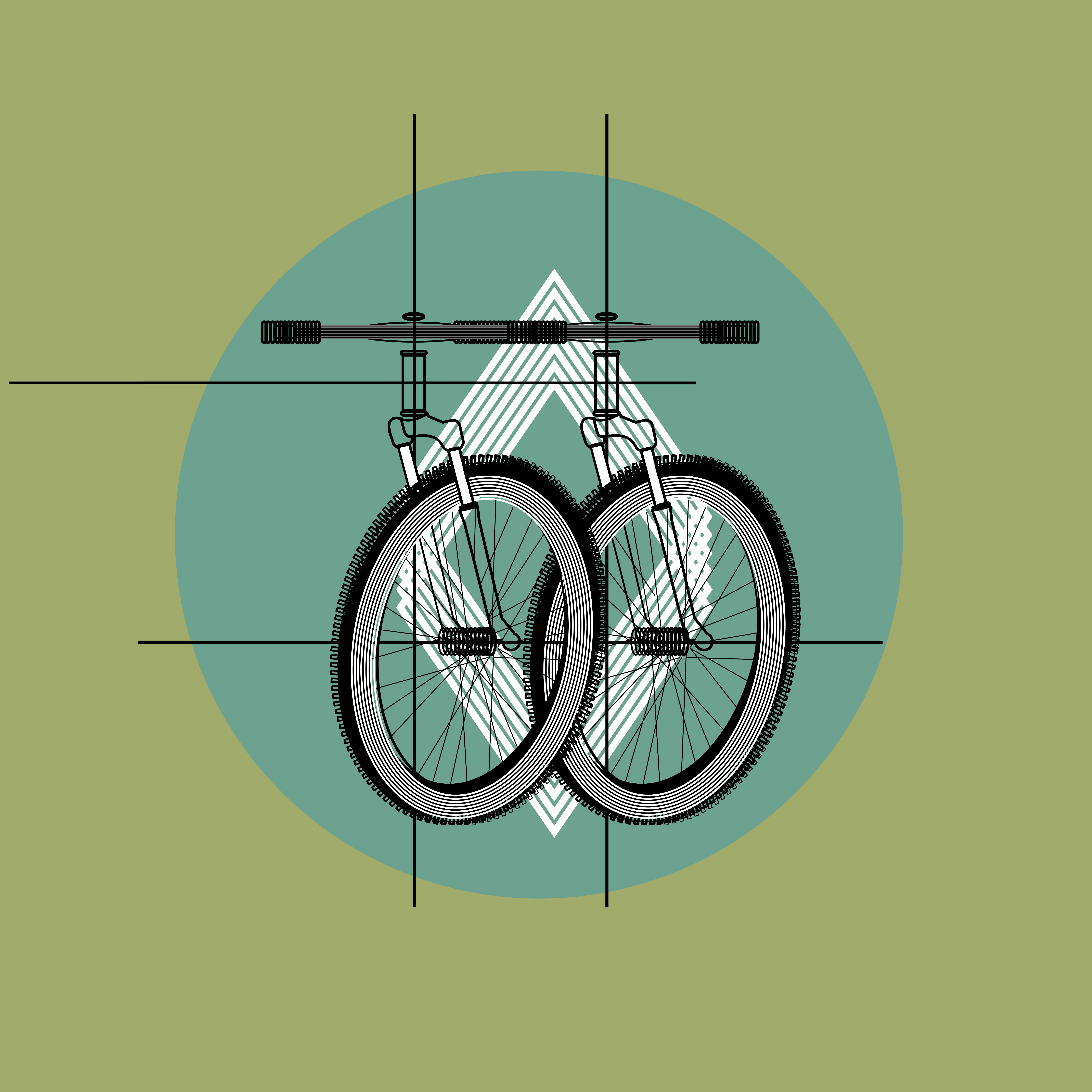 2-Up :: Glyphset [NDV] 2 up bikes glyphs illustration mountain bike nadive shunte88 vector