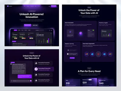 Smart Business AI business interface product service startup ui ux web