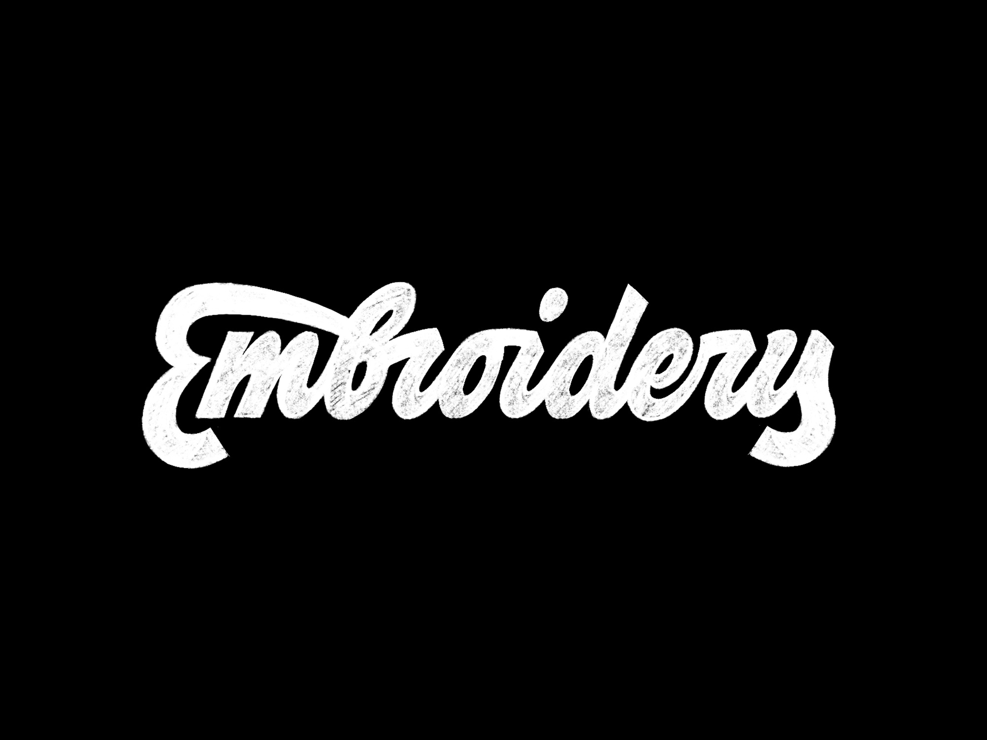 'Embroidery' - logo sketch custom logo font handdrawn lettering logo design typography wordmark