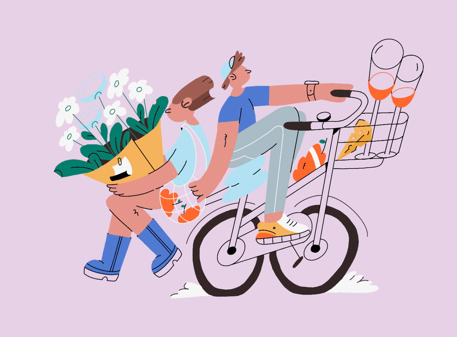 A Normal Day in Amsterdam. Editorial & Web Illustration