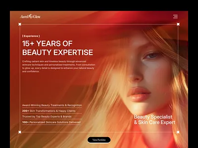 Makeover & Skincare Specialist Portfolio Landing Page artist portfolio beautician portfolio beauty beauty website landing page luxury beauty brand makeover makeover portfolio makeup makeup artist personal portfolio portfolio portfolio website salon website skincare specialist portfolio skincare website ui ux web design
