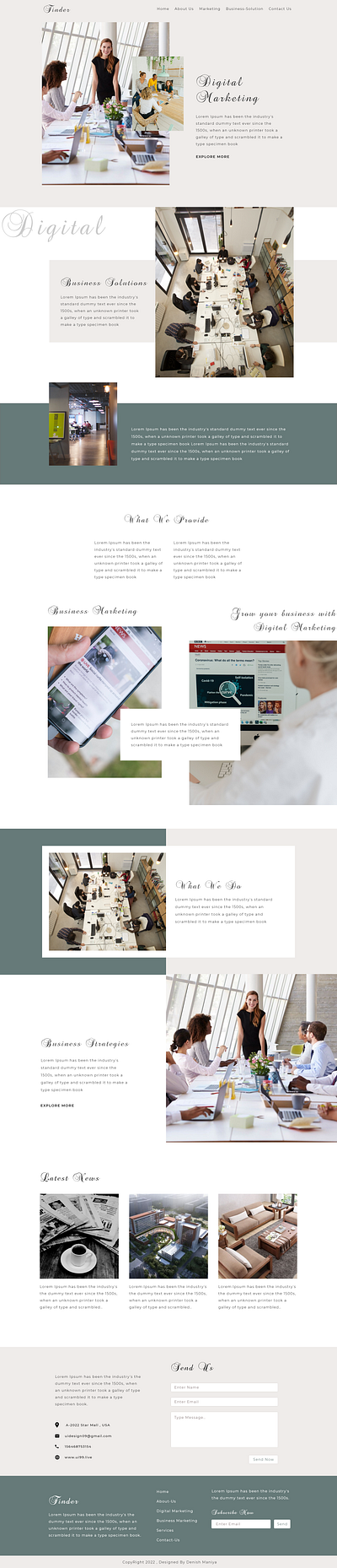 Online Business Landing Page - Adobe-XD