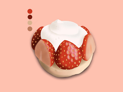 Strawberry Cake cake cartoon creamy design designer dessert eat food free design fruits graphic graphic design illustration illustrator illustrator design pink strawberry sweet vector yummy