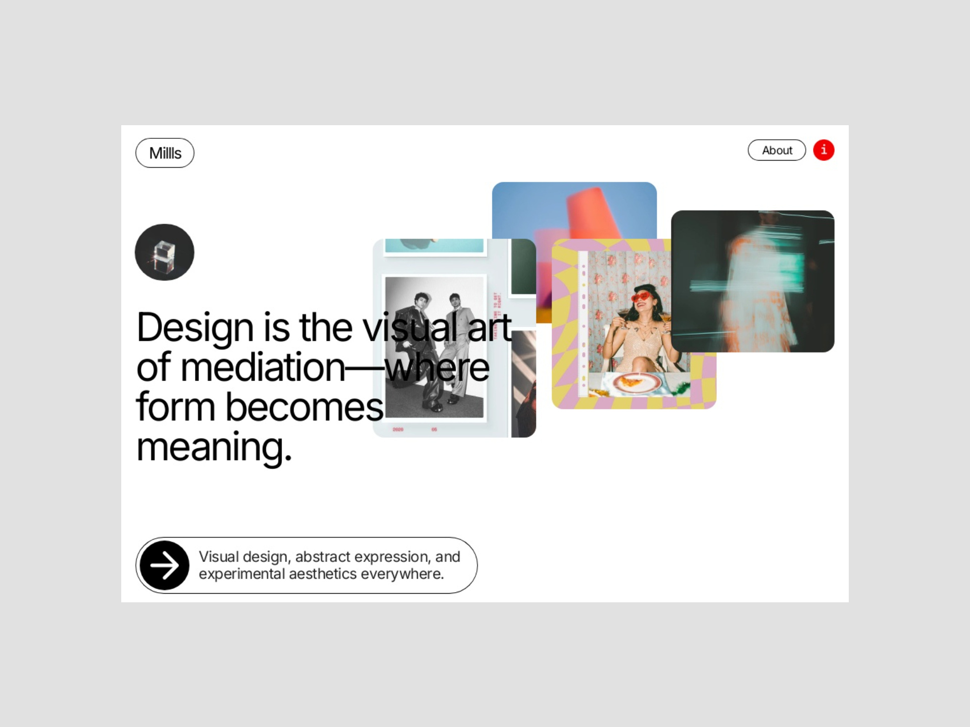 Millls - Portfolio Readymag Template for Creatives agency animation artists branding creative design graphic design minimal modern portfolio readymag readymag template studio template ui web webdesign website