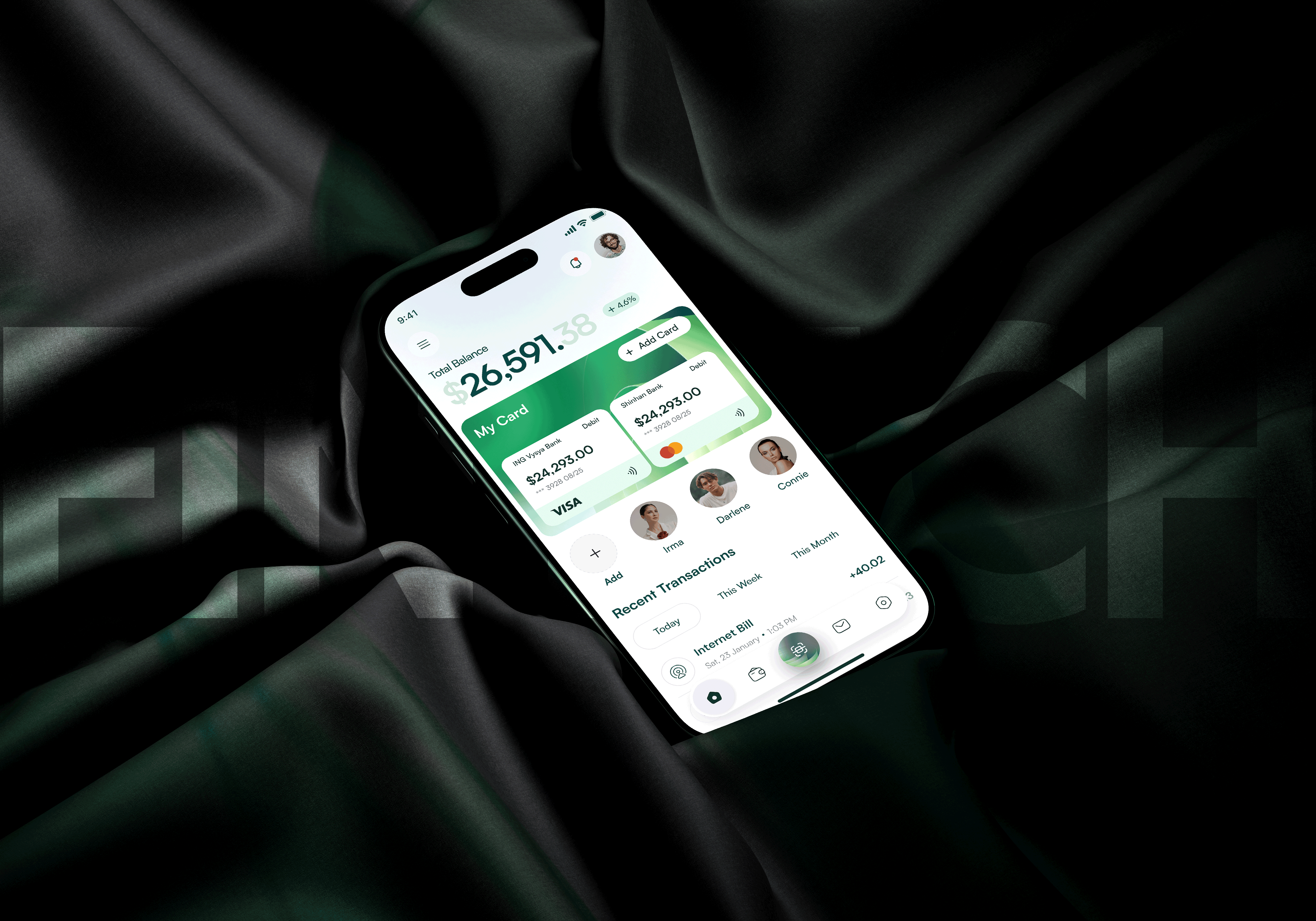 Fintech Mobile App UI/UX Design banking app finance app fintech app mobile wallet app design wallet